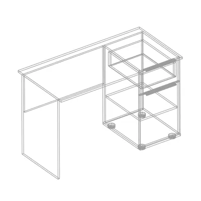 Стол письменный ПРАВЫЙ Бриз